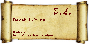 Darab Léna névjegykártya