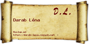 Darab Léna névjegykártya